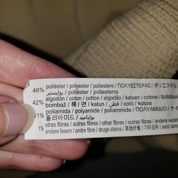 ZARA HEAVY KNIT CREAM IVORY CREW NECK SWEATER SIZE MEDIUM - Picture 4 of 5